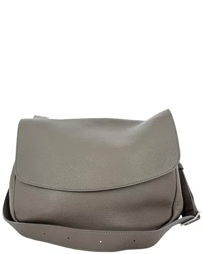 Pre-owned The Row Olive Leather Small Mail Bag (authentic Pre-loved)