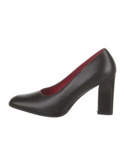 Pre-owned The Row Olivia Leather Pumps In Black