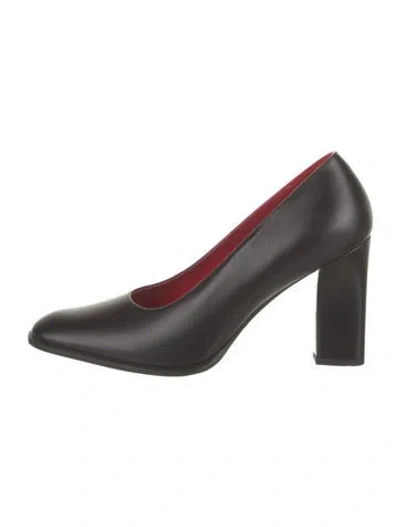 Pre-owned The Row Olivia Leather Pumps In Black