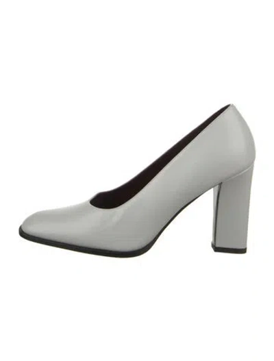 Pre-owned The Row Olivia Leather Pumps In White