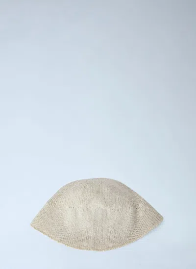 The Row Knitted Brimless Hat In Neutral