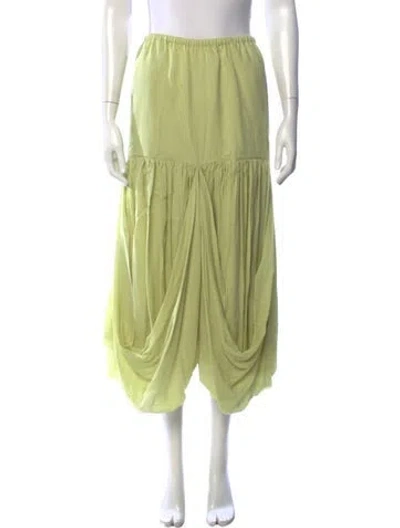 Pre-owned The Row Olwen Midi Length Skirt In Green