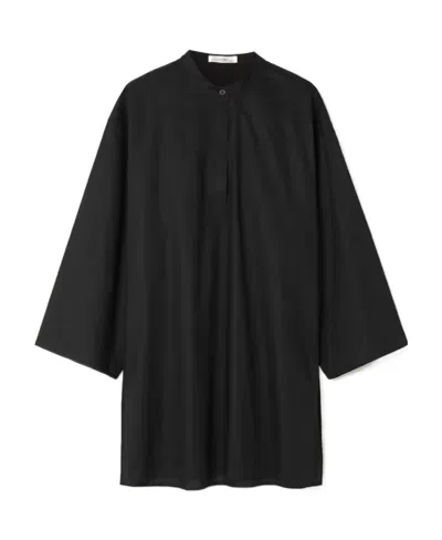 The Row Omao Long-silhouette Blouse In Black