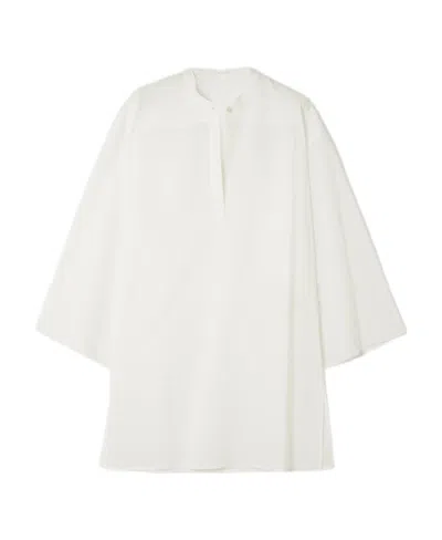 The Row Omao Long-silhouette Blouse In White