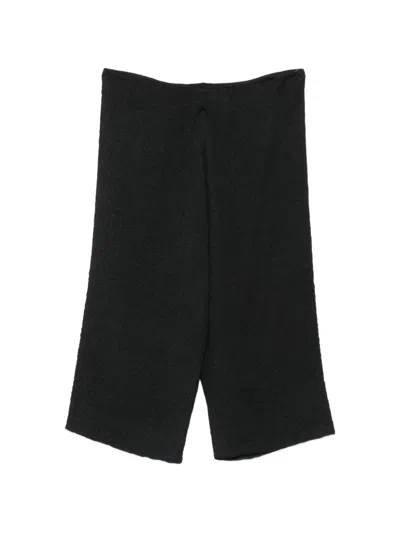 The Row Omero Silk Trousers In Black
