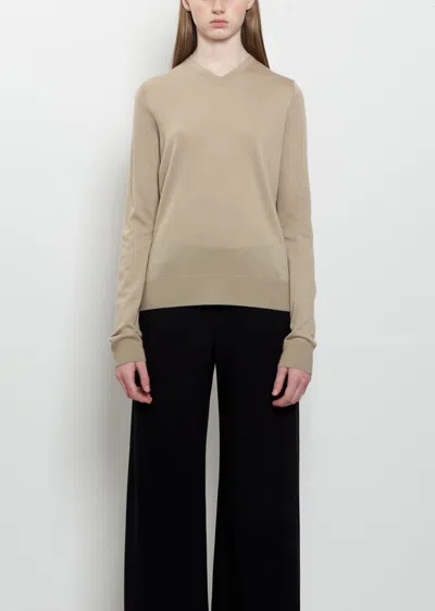 The Row Ondre Cashmere Silk Sweater In Brown