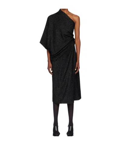 The Row One-shoulder Dress In Black