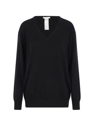 The Row Onofre V-neck Cashmere Sweater In Black