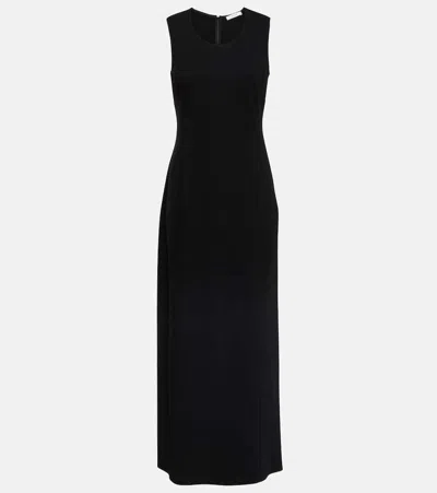 The Row Opal Sleeveless Scoop-neck Maxi Dress In Black