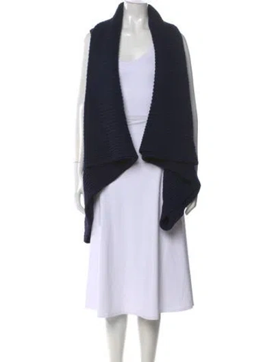 Pre-owned The Row Open Front Sweater In Blue