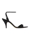 The Row Black Vika Ankle Strap Heeled Sandals In Black