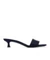 The Row Black Combo Kitten Heeled Sandals In Black