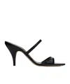 The Row Open-toed High-heeled Sandals In Black
