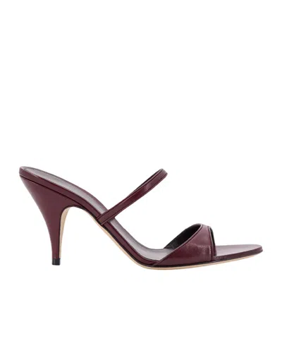 The Row Vika Knot 80 Leather Sandals In Red