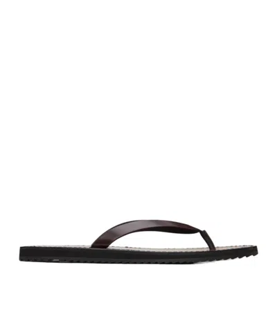 THE ROW OPEN-TOED SLIPPERS