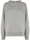 The Row Sibem Grey Wool And Cashmere-blend Jumper In Grey