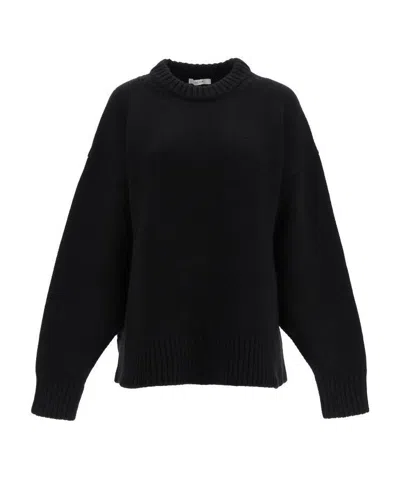 The Row Ophelia Crew Neck Jumper In Black