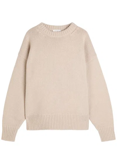 The Row Ophelia Wool And Cashmere-blend Jumper In Neutral