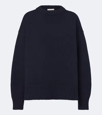 The Row Sibem Wool And Cashmere-blend Sweater In Blue