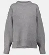 The Row Ophelia Wool & Cashmere Knit Sweater In Grey
