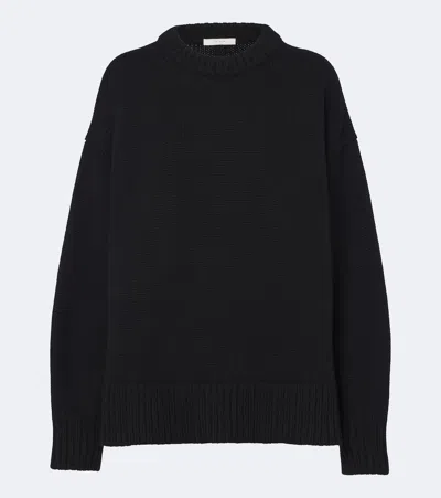 The Row Ophelia Wool And Cashmere Sweater In Black