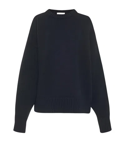 The Row Ophelia Wool-cashmere Sweater In Black