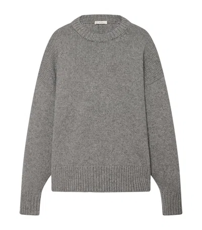 The Row Ophelia Wool-cashmere Sweater In Grey