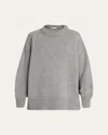 The Row Ophelia Wool & Cashmere Knit Sweater In Grey Melange