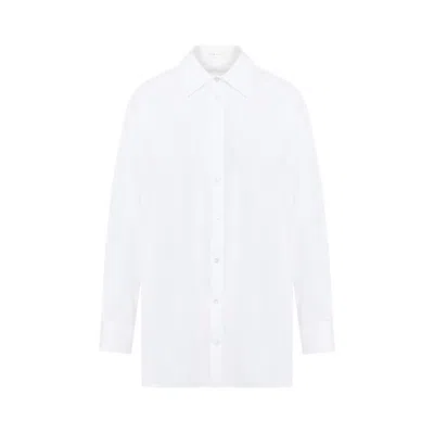 The Row Optic White Cotton Luka Shirt