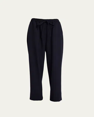 The Row Orieno Wide-leg Pull-on Pants In Blue