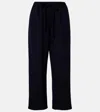 The Row Orieno Wool Gabardine Pants In Blue