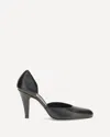 The Row Black Leather Ornella Pumps In Black