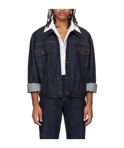 The Row Orson Selvedge Denim Jacket In Blue