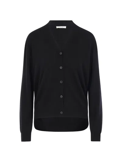 The Row Otie Cardigan In Black