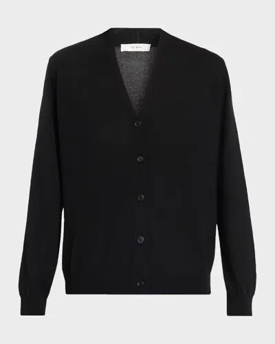 The Row Otie Cashmere V-neck Cardigan In Black