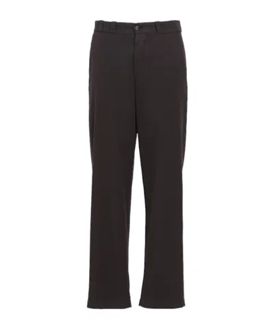 The Row Ottis Cotton Blend Gabardine Pants In Black