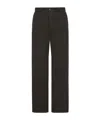 The Row Ottis Pant In Cotton And Cashmere In Brown