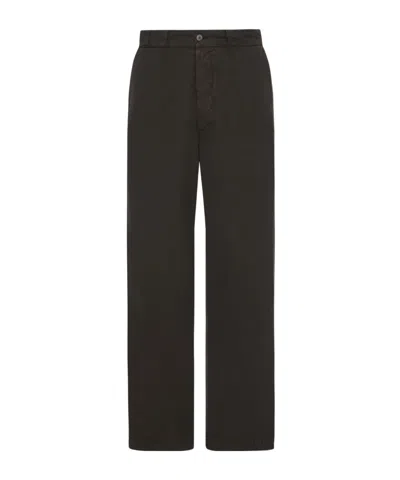 The Row Ottis Pant In Cotton And Cashmere In Brown