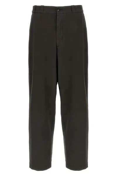 The Row Straight Leg Trousers With Pleats And Pockets In Brown