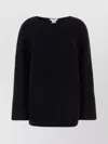 The Row Oversized Cashmere Sweater Round Neck In Black