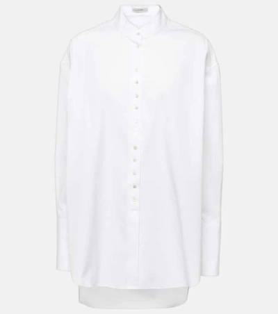The Row Oversized Cotton Poplin Shirt In White
