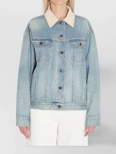 The Row Oversized Denim Jorelle Jacket In Blue