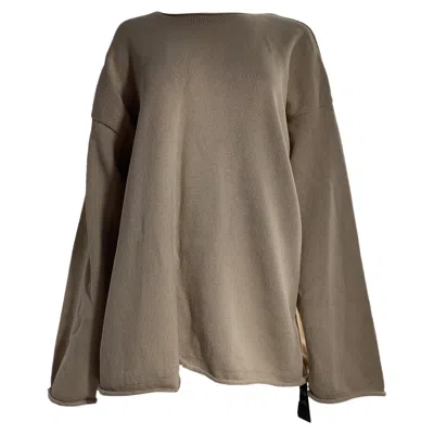 The Row Oversized Sweater In Brown Cotton