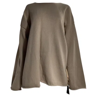 Pre-owned The Row Oversized Sweater In Brown Cotton