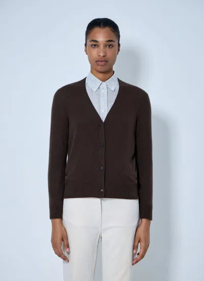 The Row Ovidia Cardigan In Brown