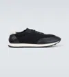 The Row Owen Leather-trimmed Sneakers In Black/white/black