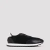 The Row Owen Leather-trimmed Sneakers In Blw Black White Black