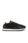 The Row Owen Leather-trimmed Sneakers In Black & White