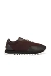 The Row Owen Runner Mesh And Leather Sneakers In Brown