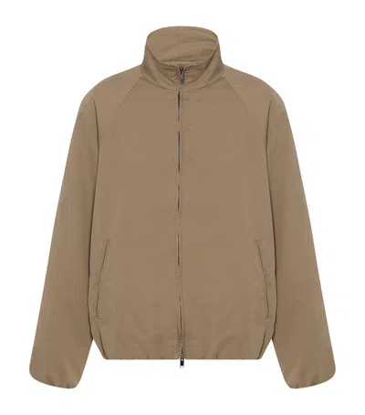 The Row Oyu Cotton-cashmere Track Jacket In Sand